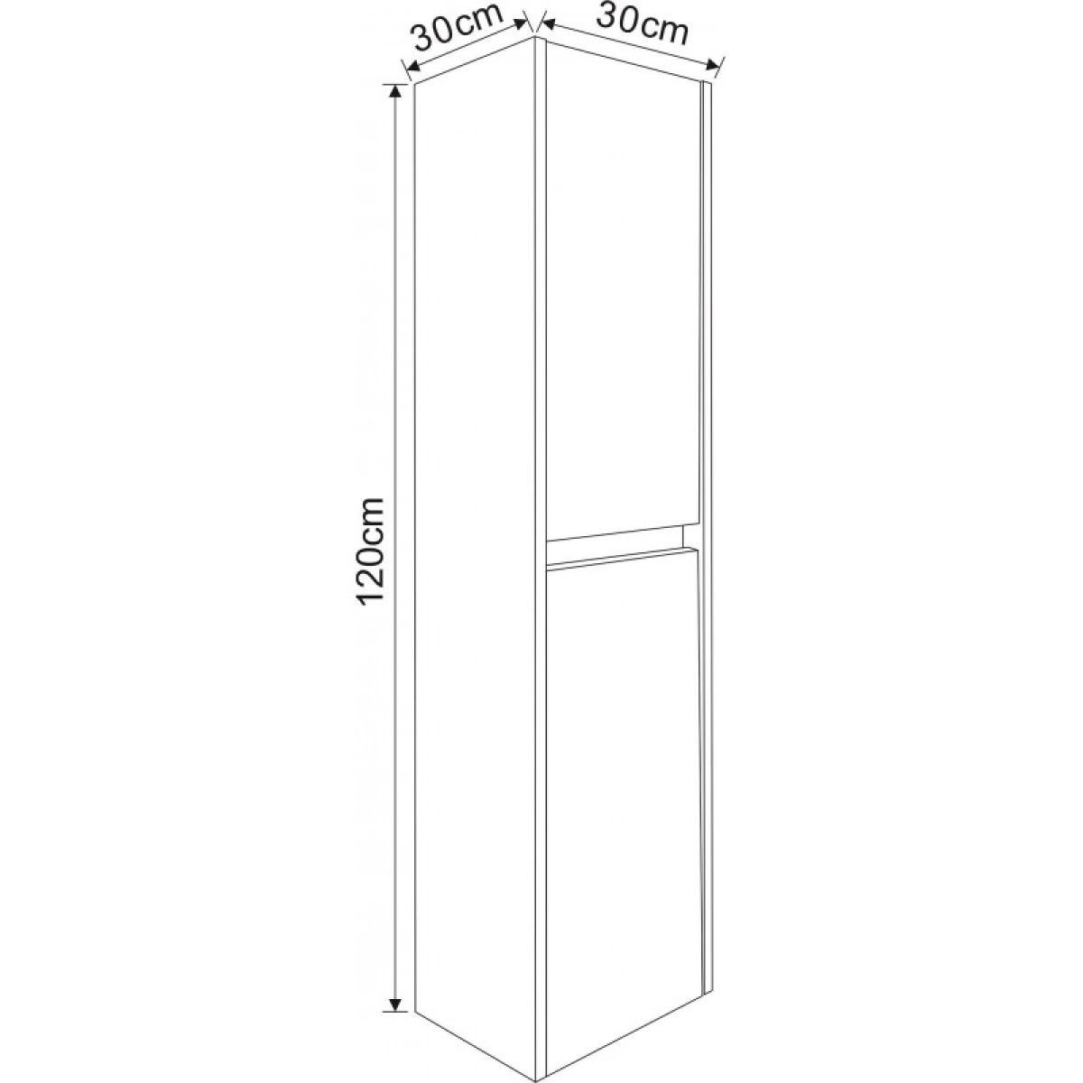 PVC στήλη μπάνιου ICP 3012 WOODEN - Image 3