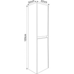 PVC στήλη μπάνιου ICP 3012 WOODEN - Image 3