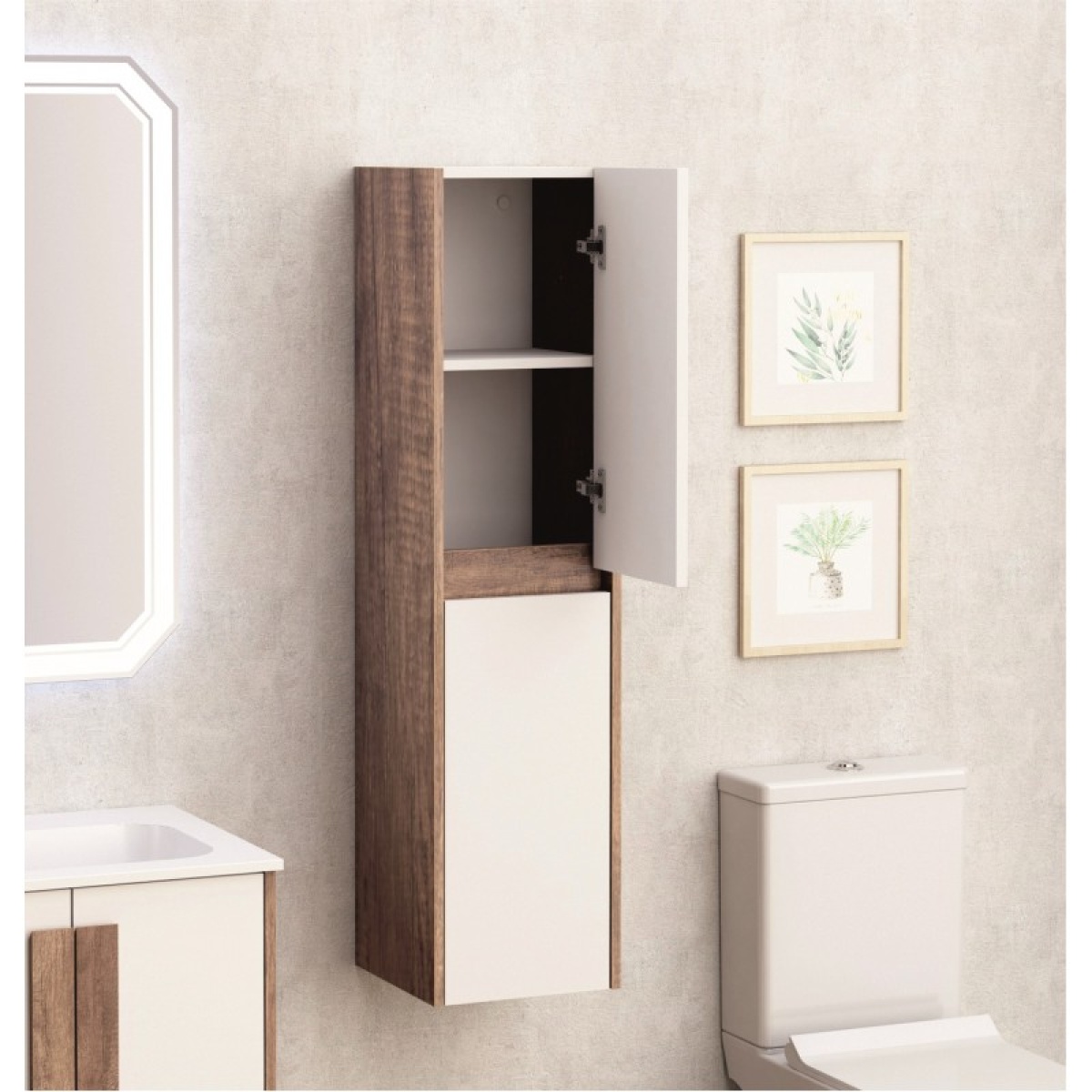 PVC στήλη μπάνιου ICP 3012 WOODEN - Image 2