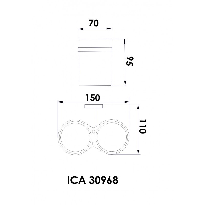 30968-800x800-1 Αξεσουάρ μπάνιου ΑΡΙΕΛ ICA 30968 - Image 1