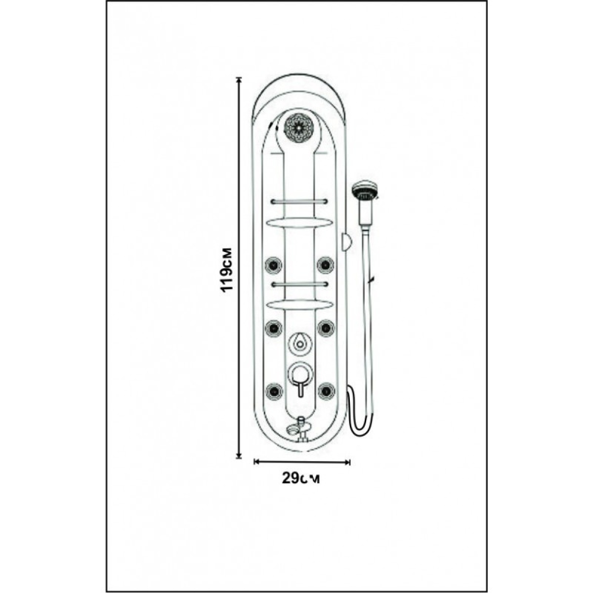 Πάνελ υδρομασάζ ICSH 3098 - Image 2