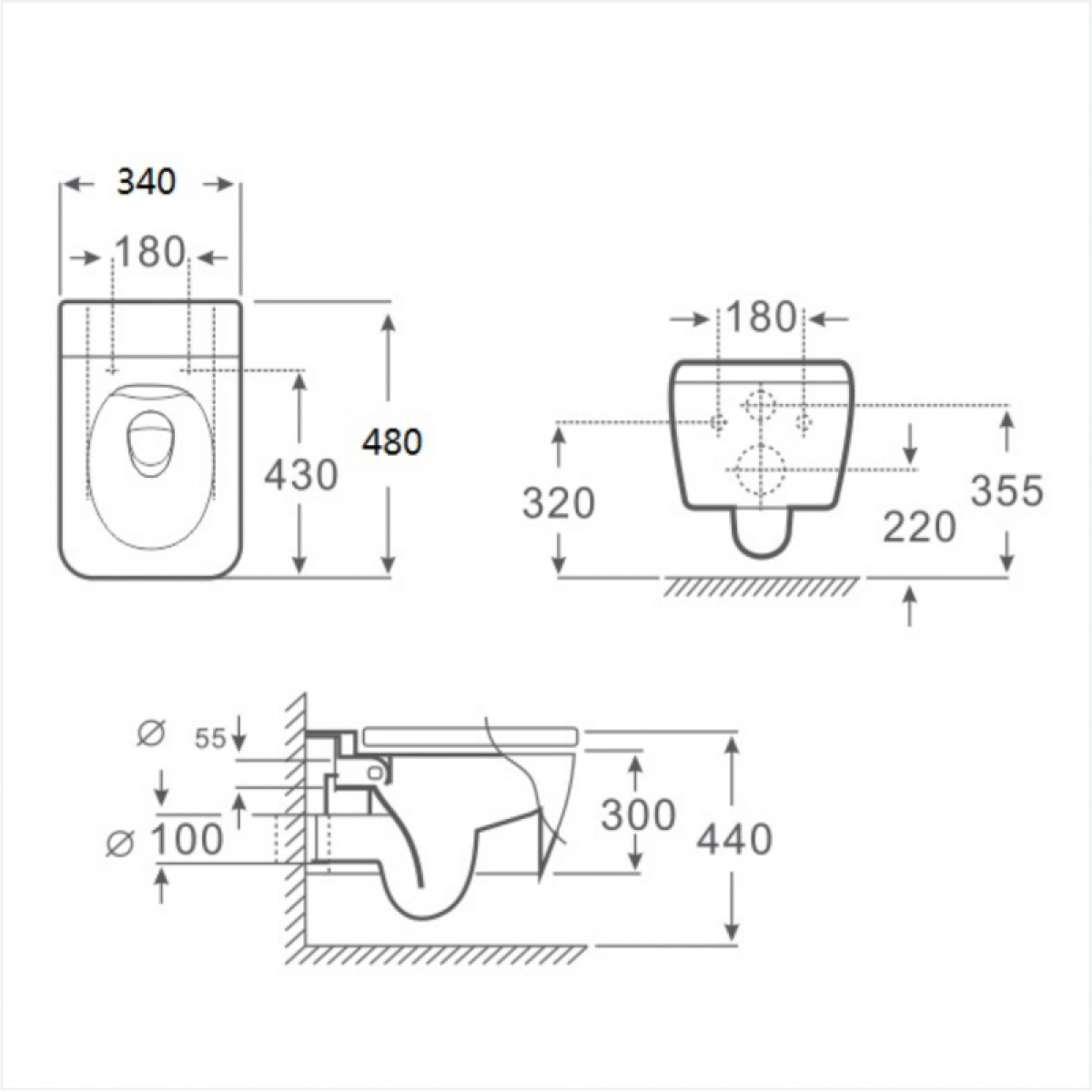 Κρεμαστή λεκάνη ICC 3435W SLIM - Image 2