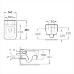 Κρεμαστή λεκάνη ICC 3435W SLIM - Image 2