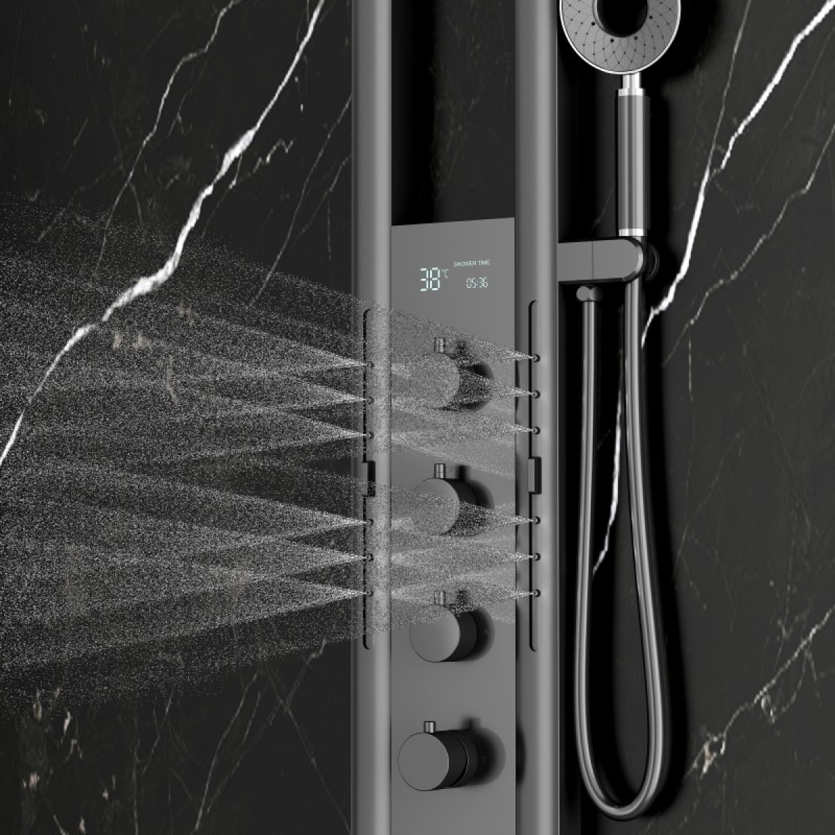 Πάνελ υδρομασάζ 3617GG GUN GREY - Image 3