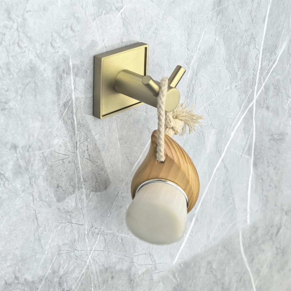 MODENA BRUSH GOLD διπλή κρεμάστρα 3850-2BG - Image 2