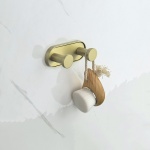 LUSSO BRUSH GOLD διπλή κρεμάστρα 3653-2BG