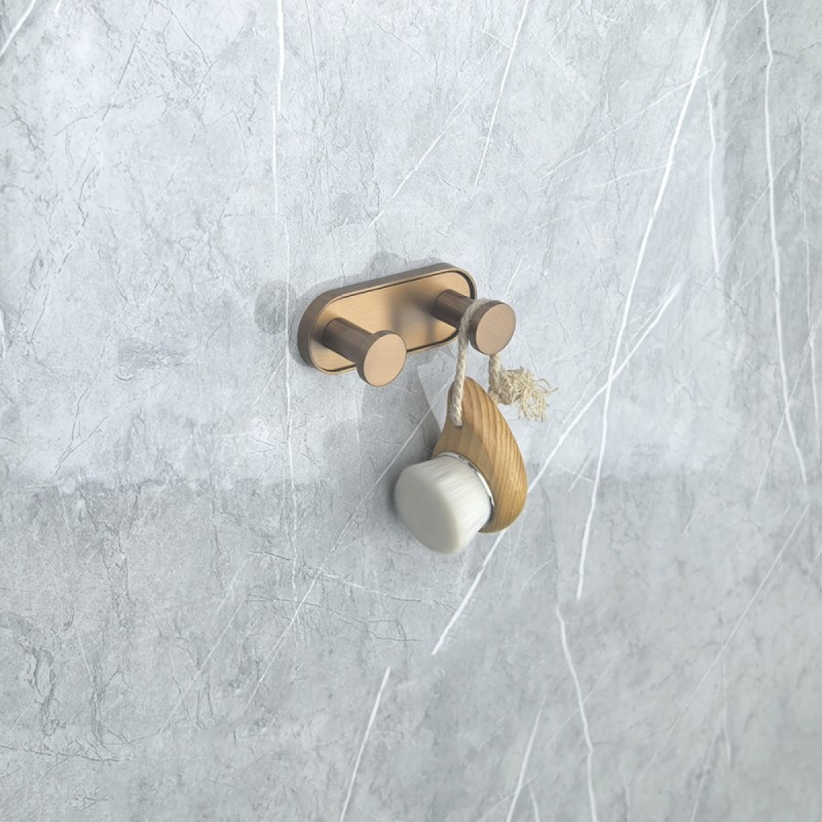 LUSSO BRUSH ROSE GOLD διπλή κρεμάστρα 3653-2BRG - Image 2