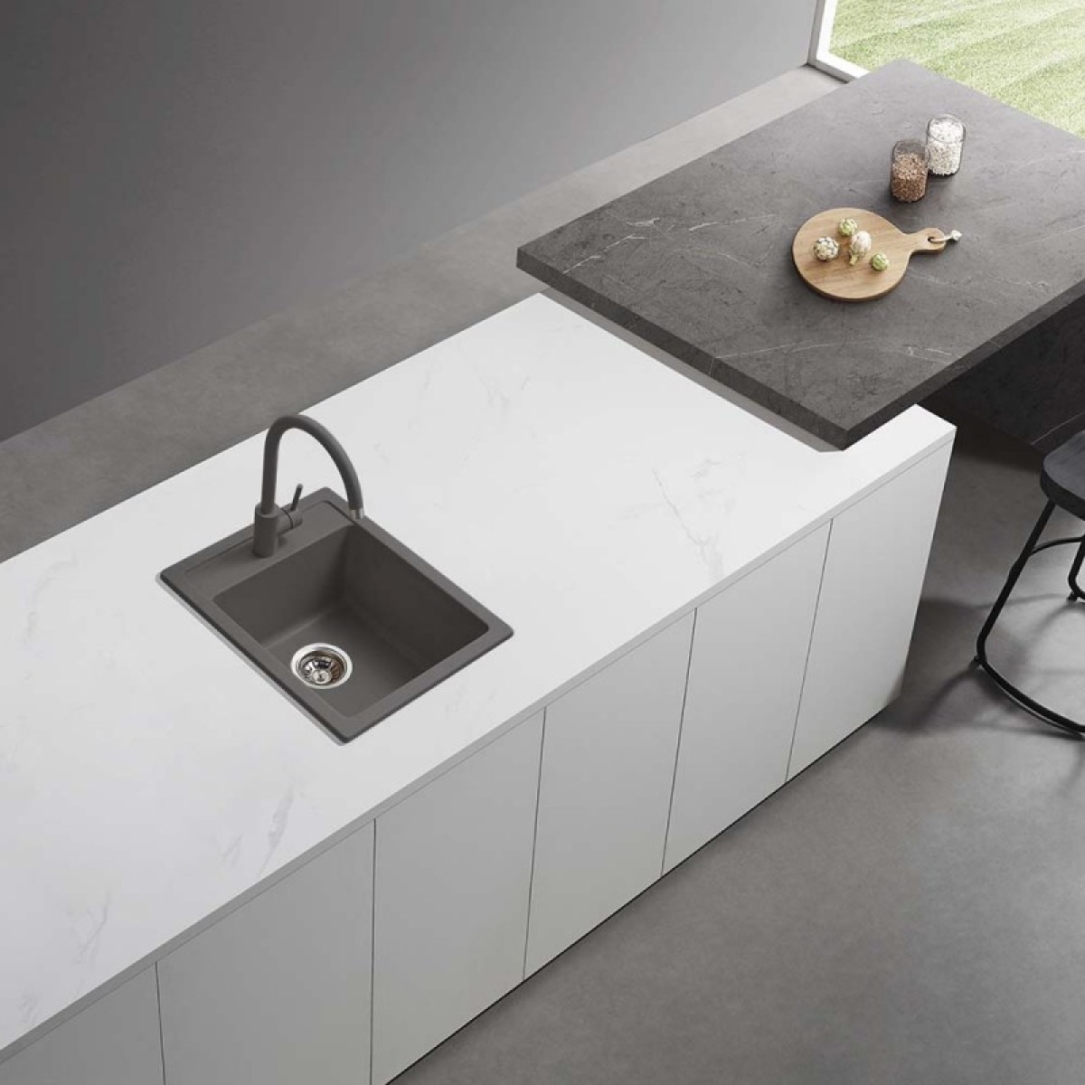 Γρανιτένιος νεροχύτης ICGS 4050 GRAY - Image 2
