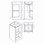 Μασίφ νιπτήρας με έπιπλο μπάνιου - ICB 4245 - Image 2