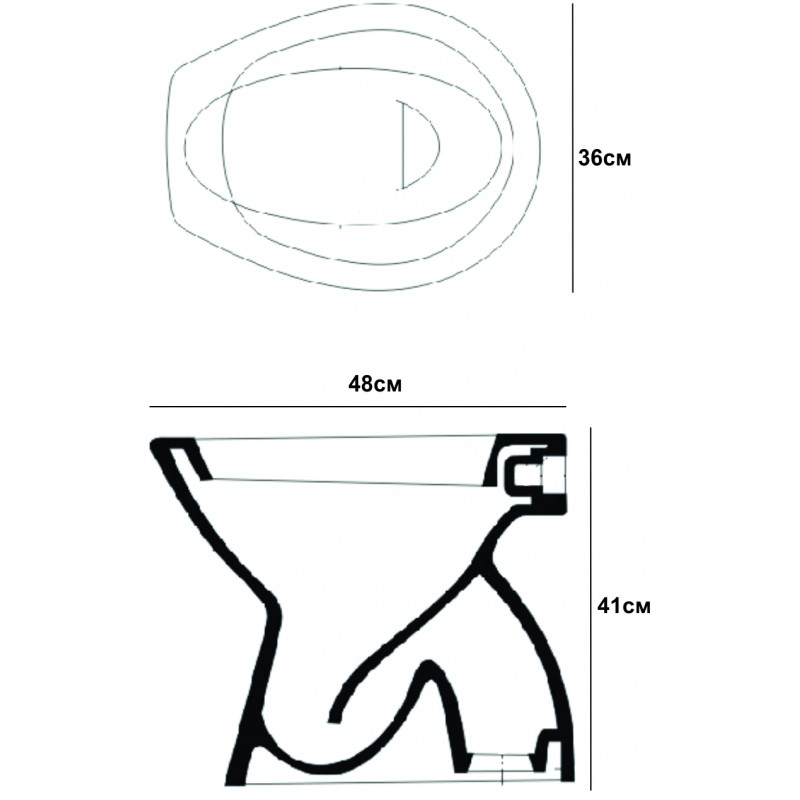 4836-drawing-800x800-1 Λεκάνη τουαλέτας ICC 4836 RIMLESS - Image 1
