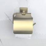 MODENA BRUSH GOLD χαρτοθήκη τουαλέτας με καπάκι 3851BG