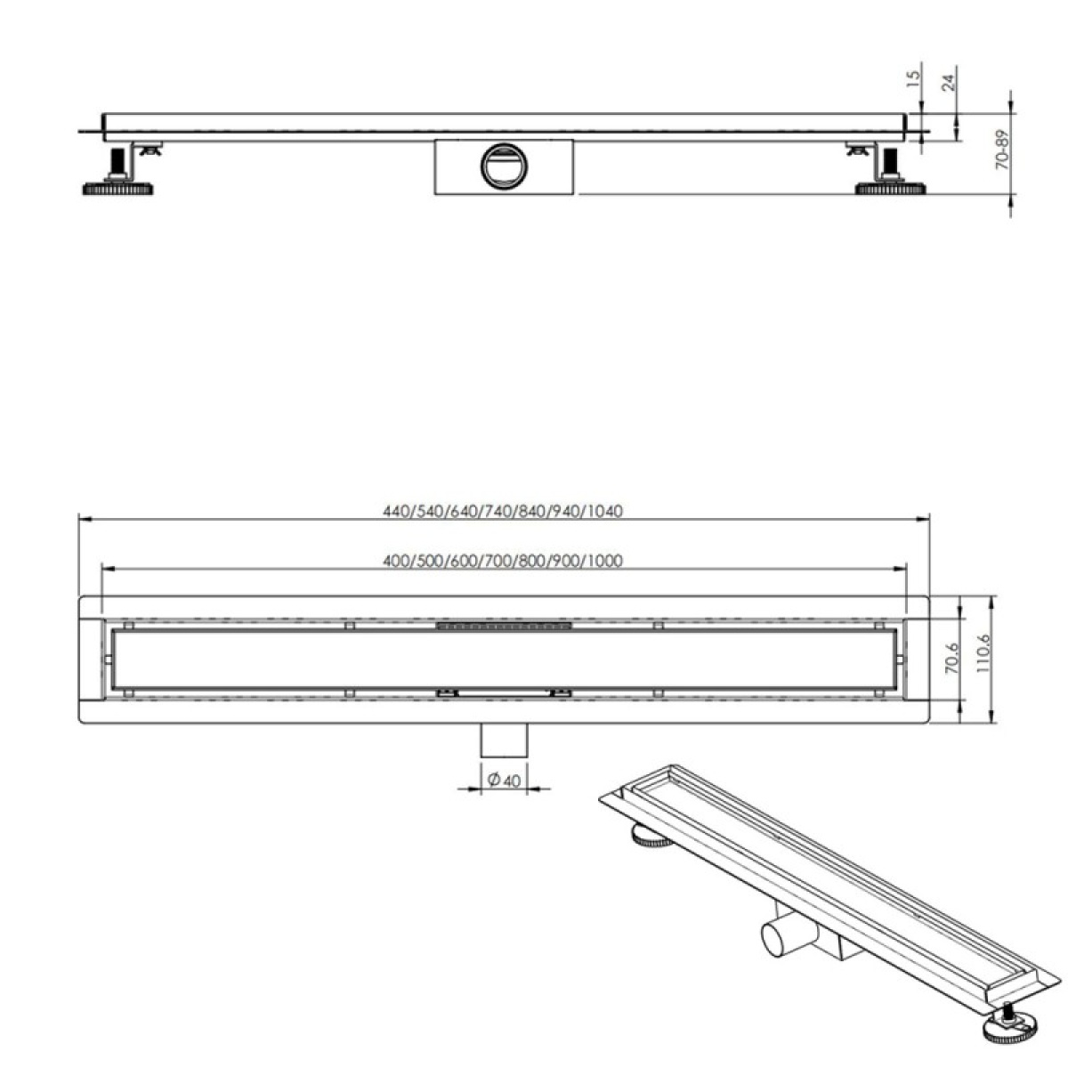 Σιφόνι δαπέδου ICD 50049/90 NEW GENERATION - Image 2