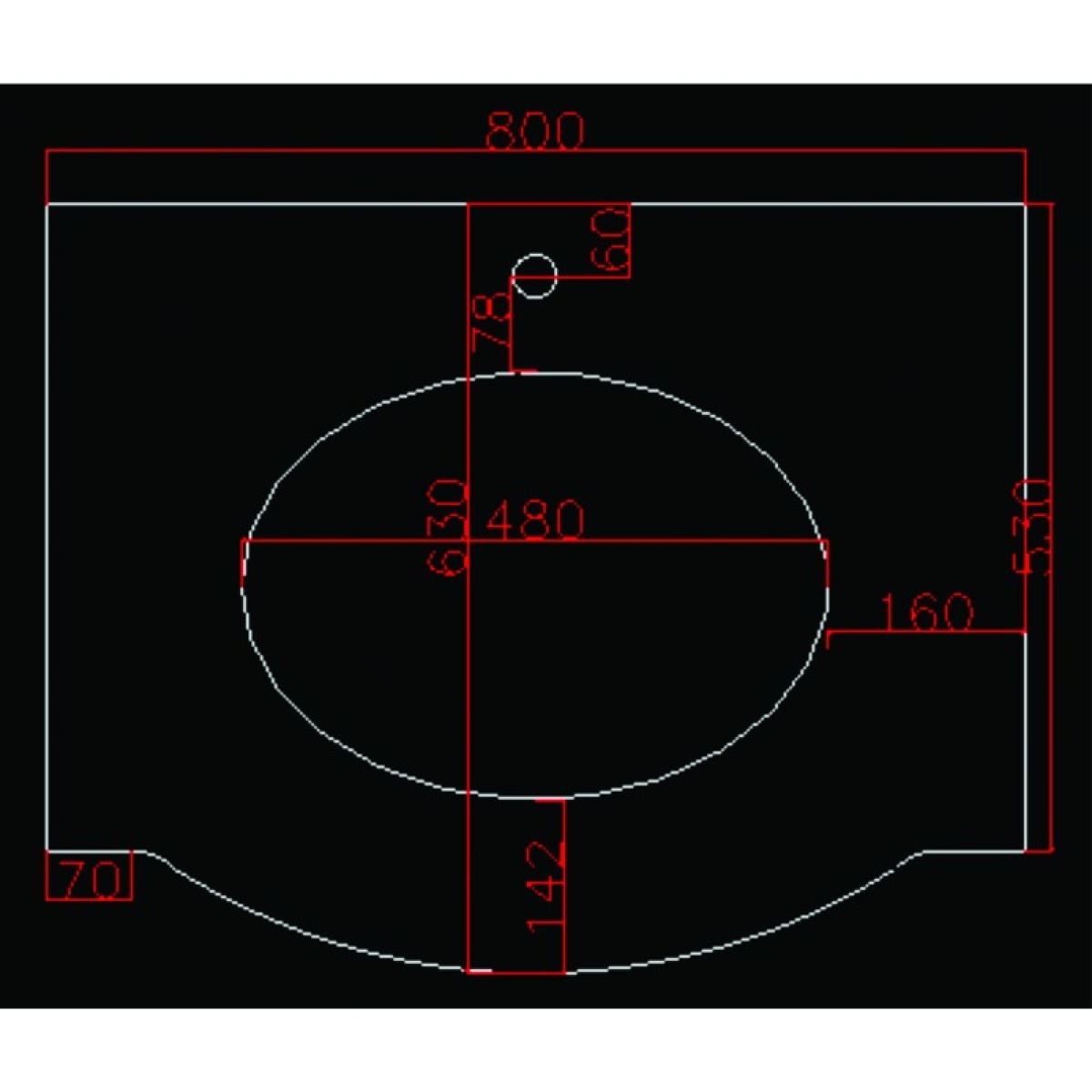 Πάγκος μπάνιου «PIETRA» ICP 5021-80B - Image 2