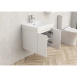 PVC έπιπλο ALDENE-50 5155-50W + νιπτήρας 5953W-51CM