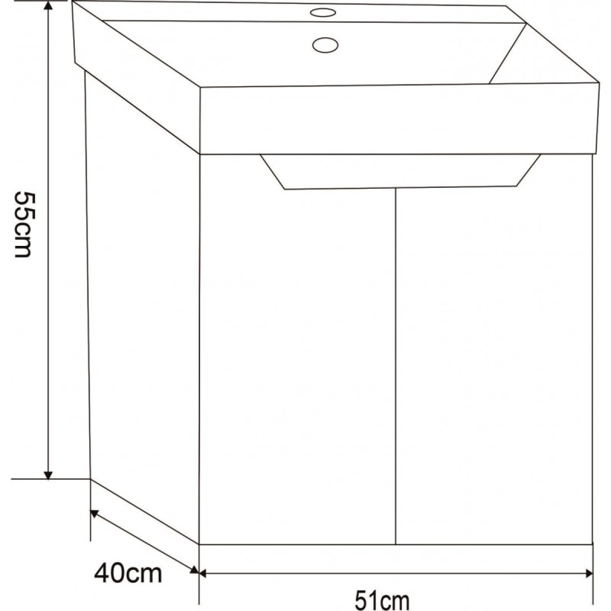 Έπιπλο μπάνιου PVC ICP 5155 - Image 2
