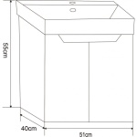 Έπιπλο μπάνιου PVC ICP 5155 - Image 2