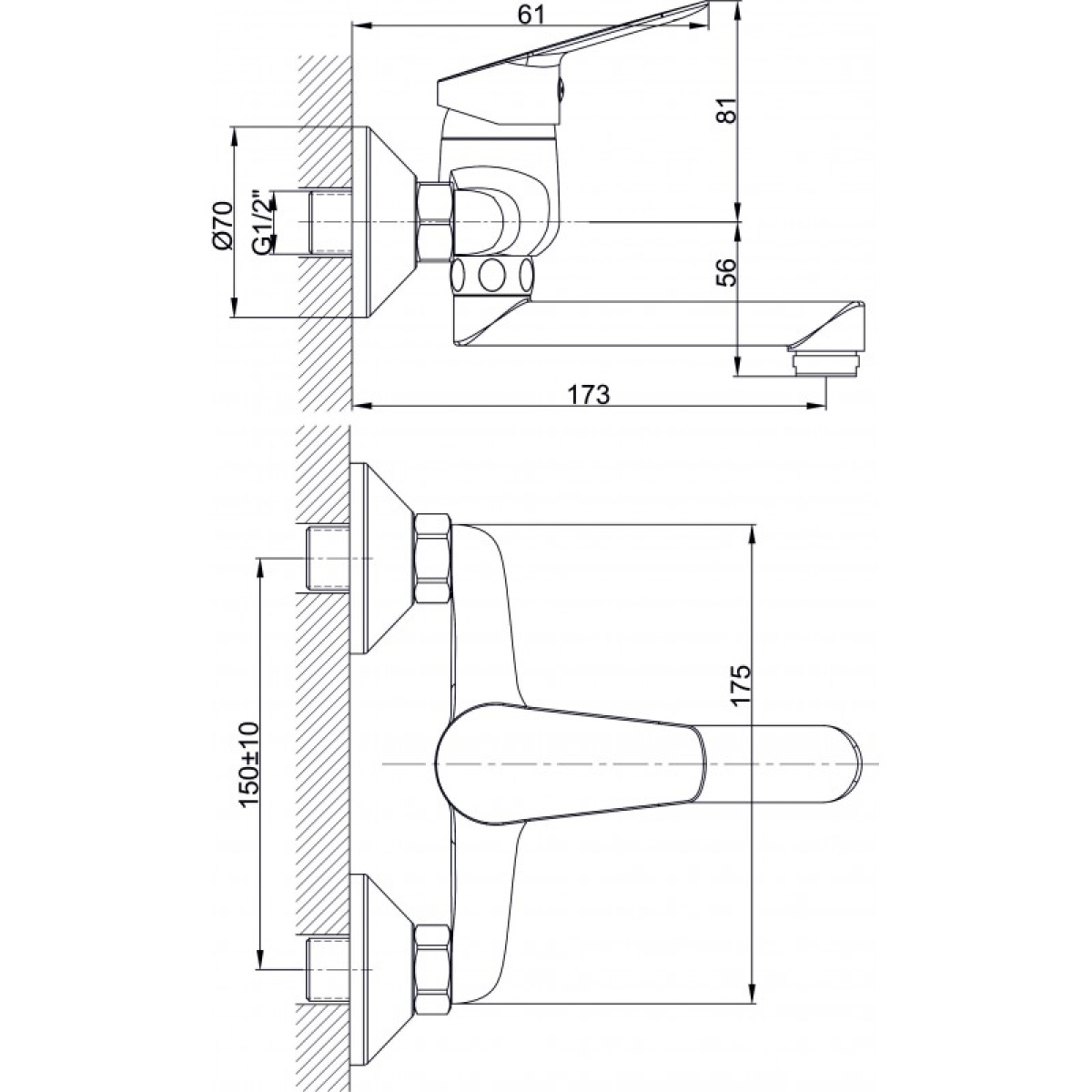 Ορειχάλκινη μπαταρία ALFI ICF 5251123 7215 - Image 2