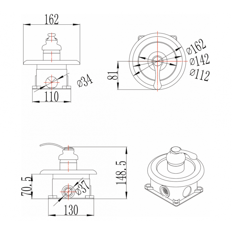 554015-1BR-800x800w-800x800-1 Ορειχάλκινη εντοιχιζόμενη μπαταρία ICF 554015-1G - Image 1