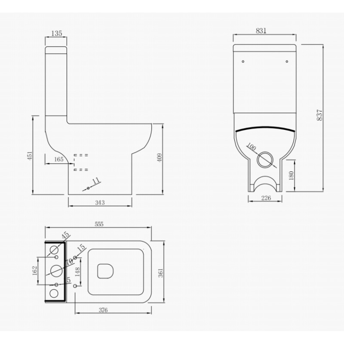 Monoblock 5583P DANTE COMPACT πίσω έξοδος - Image 3