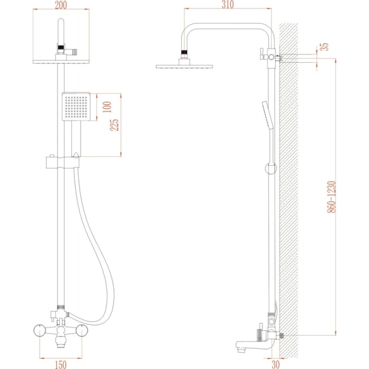 Σύστημα ντους ICT 6009 Bueno LUX - Image 2