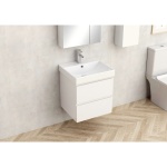 PVC έπιπλο AKADIA-50 6038-50W + νιπτήρας 5953W-51CM