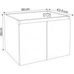 Έπιπλο μπάνιου AREZZO 6045 WOODEN + νιπτήρας 5955 λευκός - Image 3