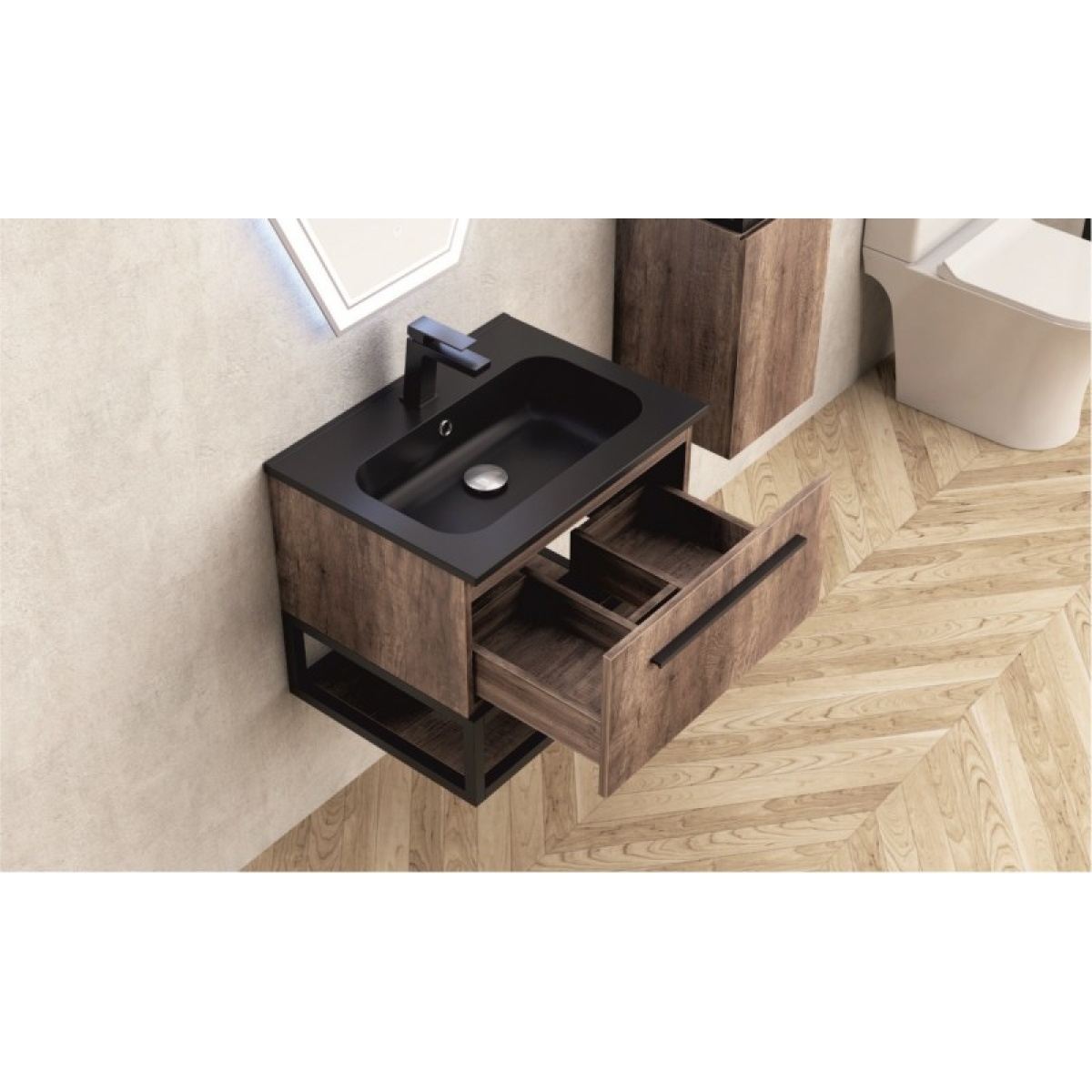 Έπιπλο μπάνιου ICP 6050WOODEN ANIELA - Image 2
