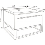 Έπιπλο μπάνιου ICP 6050WOODEN ANIELA - Image 3