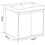 Έπιπλο μπάνιου PVC ICP 6055 WOODEN