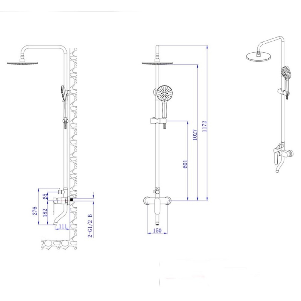 Σύστημα ντους ICT 6328BLACK - Image 2
