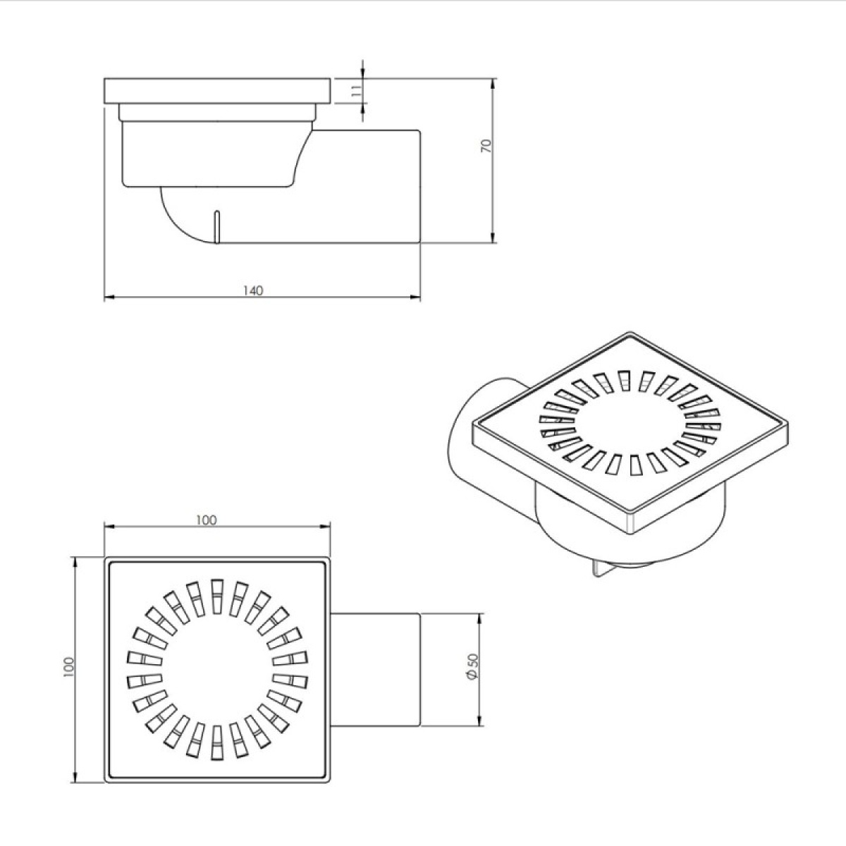 Σιφόνι δαπέδου ICD 6412 - Image 2