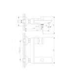 Ορειχάλκινη μπαταρία ΧΑΝΑ ICF 6456153W/ΧΩΡΙΣ ΑΞΕΣΟΥΑΡ - Image 2