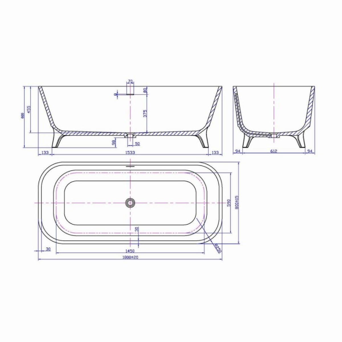 Μπανιέρα ICL 65115 - Image 2