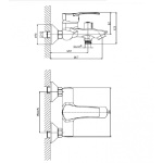 Ορειχάλκινη μπαταρία «QUADRAT» ICF 662530C