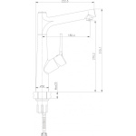Ορειχάλκινη μπαταρία KITCHEN LINE ICF 7163445C ΧΡΩΜΙΟ - Image 2