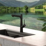 Ορειχάλκινη μπαταρία KITCHEN LINE ICF 7163445B ΜΑΥΡΟ ΜΑΤ