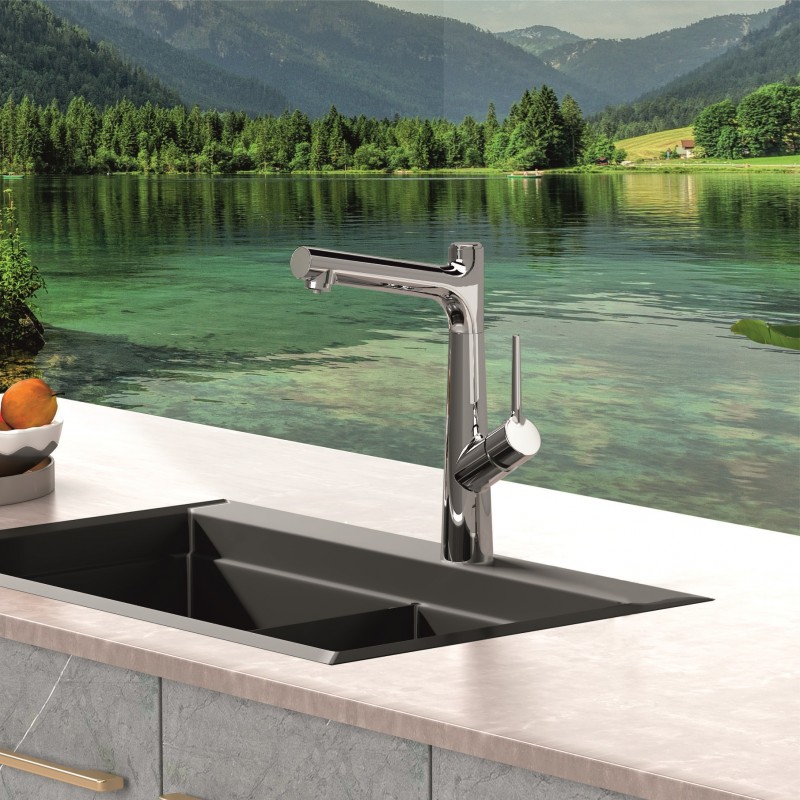 7163445C-800x800-1 Ορειχάλκινη μπαταρία KITCHEN LINE ICF 7163445C ΧΡΩΜΙΟ - Image 1