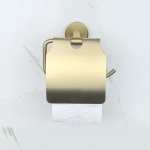 LUSSO BRUSH GOLD χαρτοθήκη τουαλέτας με καπάκι 3651BG