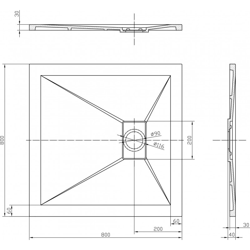 8010RS-800x800-1 Ντουζιέρα ROUGH STONE ICST 8010RS-1 - Image 1