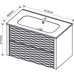 Έπιπλο μπάνιου PVC ICP BG 8043 + ΝΙΠΤΗΡΑΣ ICC 8066 ΛΕΥΚΟ ΓΥΑΛΙΣΤΕΡΟ - Image 2