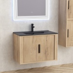 ΕΠΙΠΛΟ ΜΠΑΝΙΟΥ 8045 WOODEN ΜΕ ΝΙΠΤΗΡΑ 8066 ΜΑΥΡΟ ΜΑΤ