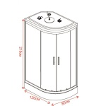 Καμπίνα υδρομασάζ ΛΙΝΤΑ ICSH 8115L NEW EASY ASSEMBLE