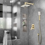 Εντοιχιζόμενο σετ 2 σε 1 / 3 σε 1 ICT 8123191 BRUSH GOLD