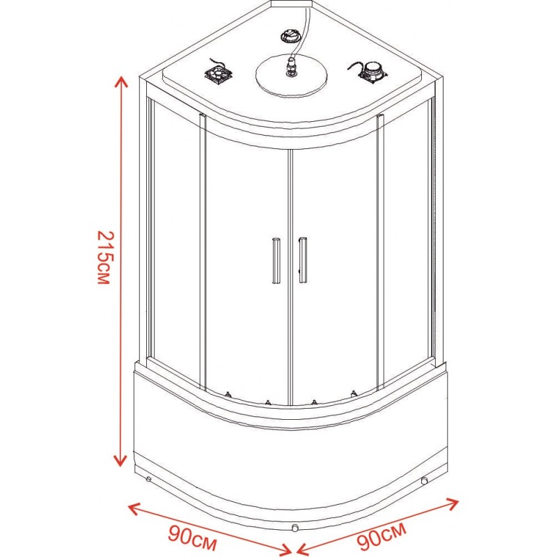 8179-800x800-1 Καμπίνα υδρομασάζ TANY ICSH 8179W NEW EASY ASSEMBLE - Image 1