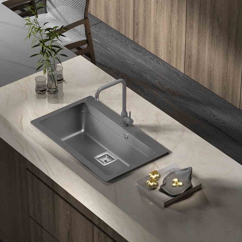 8213-GREY-CENTRAL-HOLE_web_2-800x800-1 Γρανιτένιος νεροχύτης 8213 γκρι με κεντρική οπή - Image 1