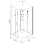 Καμπίνα υδρομασάζ «ΑΛΕΪΝΑ» ICSH 8535 EASY ASSEMBLE