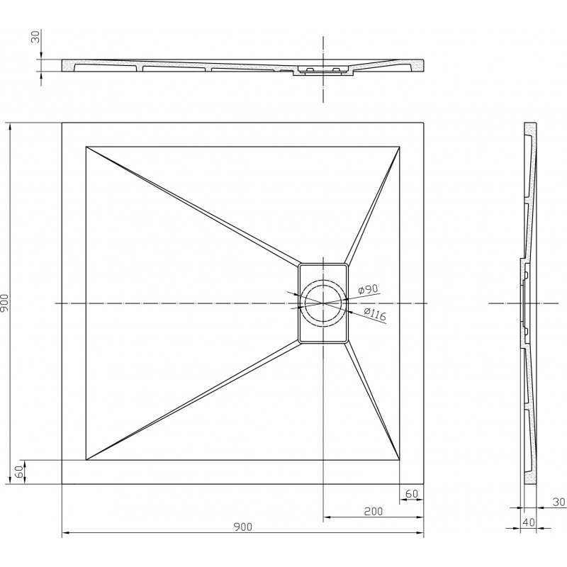 9010RS-800x800-1 Ντουζιέρα ROUGH STONE ICST 9010RS-3 - Image 1