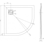 Ντουζιέρα ROUGH STONE ICST 90V RS-3