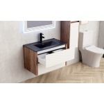 Έπιπλο μπάνιου PVC ICP 8043 + ΝΙΠΤΗΡΑΣ ICC 8066B ΜΑΥΡΟ ΜΑΤ - Image 2