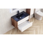 Έπιπλο μπάνιου PVC ICP 8043 + ΝΙΠΤΗΡΑΣ ICC 8066B ΜΑΥΡΟ ΜΑΤ - Image 3